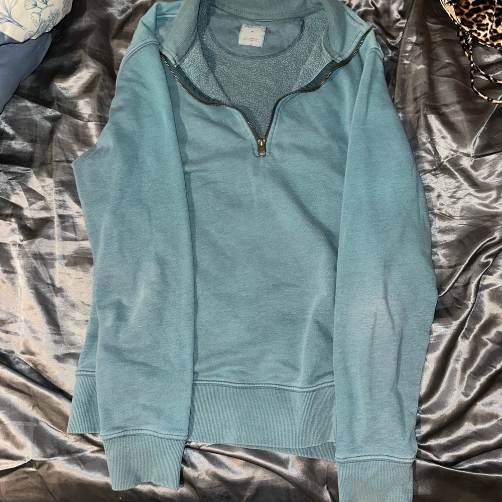 Blue Quarter-Zip Pullover